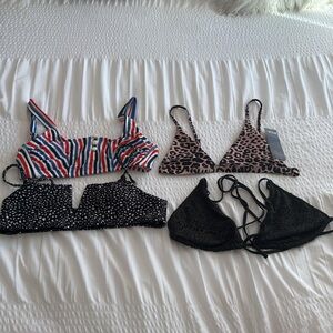 Size medium swimwear bikini top bundle (see description)